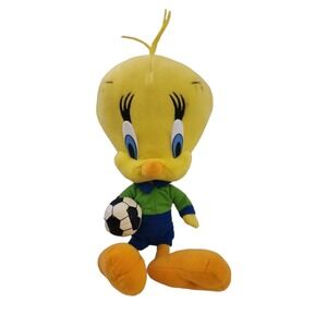 Tweety Bird Soccer Plush Toy Stuffed animal Toy 15" Yellow Bird  pre-owned Toys